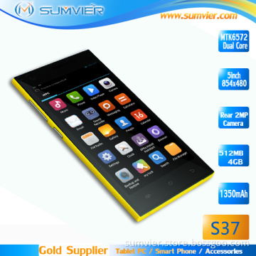 5inch Dual Core Mtk6572 Cell Phone with Fwvga 854*480 Screen